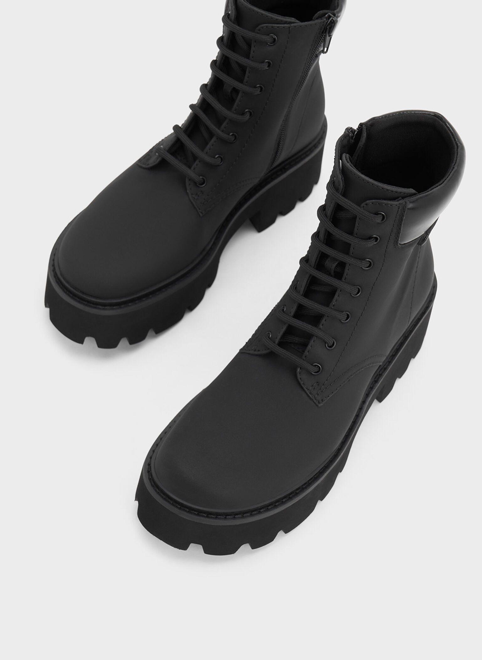 Ripley Ridged Sole Ankle Boots, Black, hi-res
