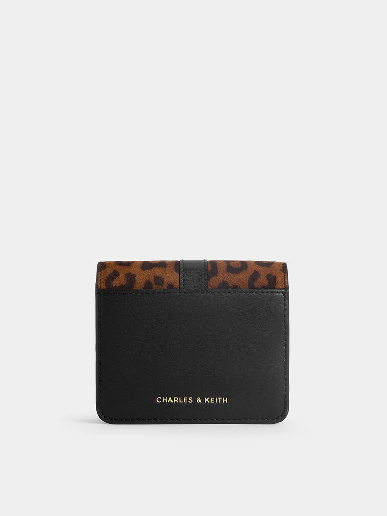 Agatha Leopard-Print Chain-Accent Card Holder, Multi, hi-res