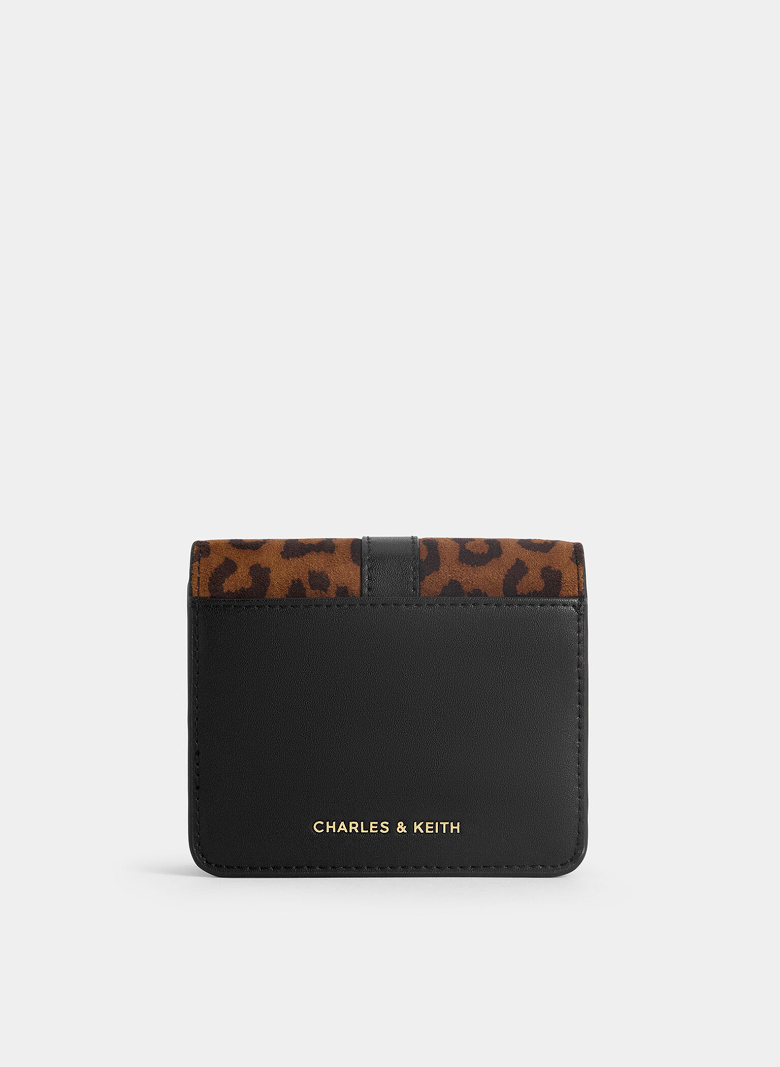 Agatha Leopard-Print Chain-Accent Card Holder, Multi, hi-res