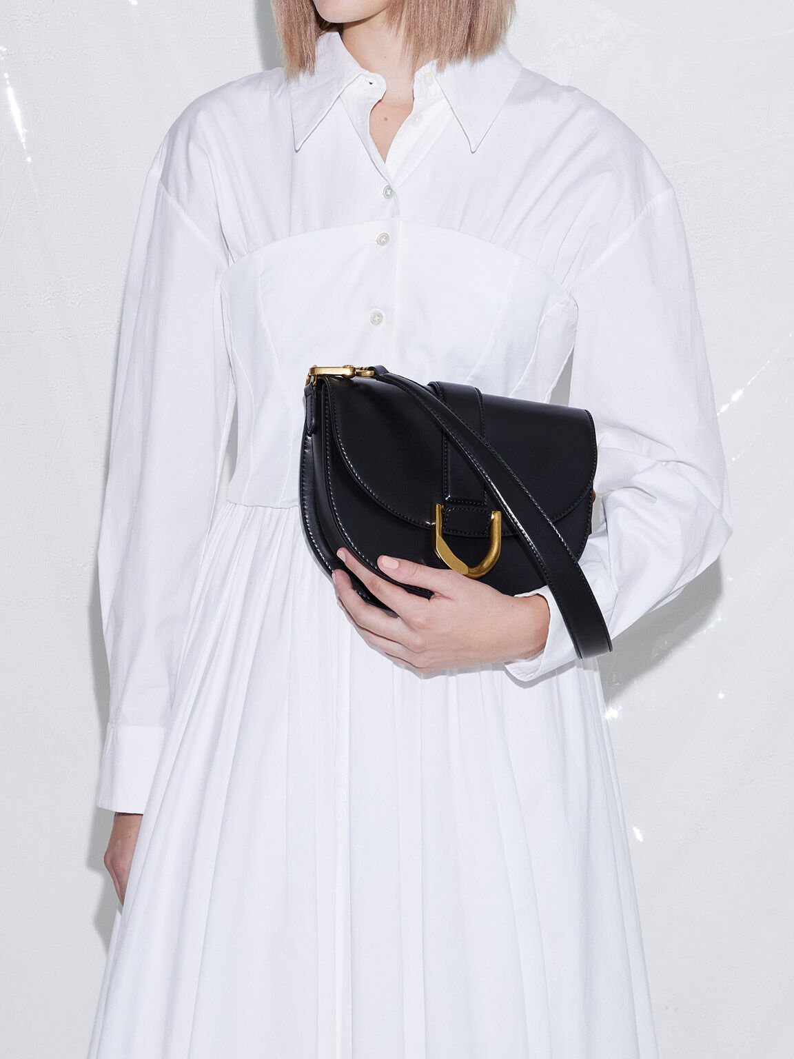 Charles and keith gold bag outlet