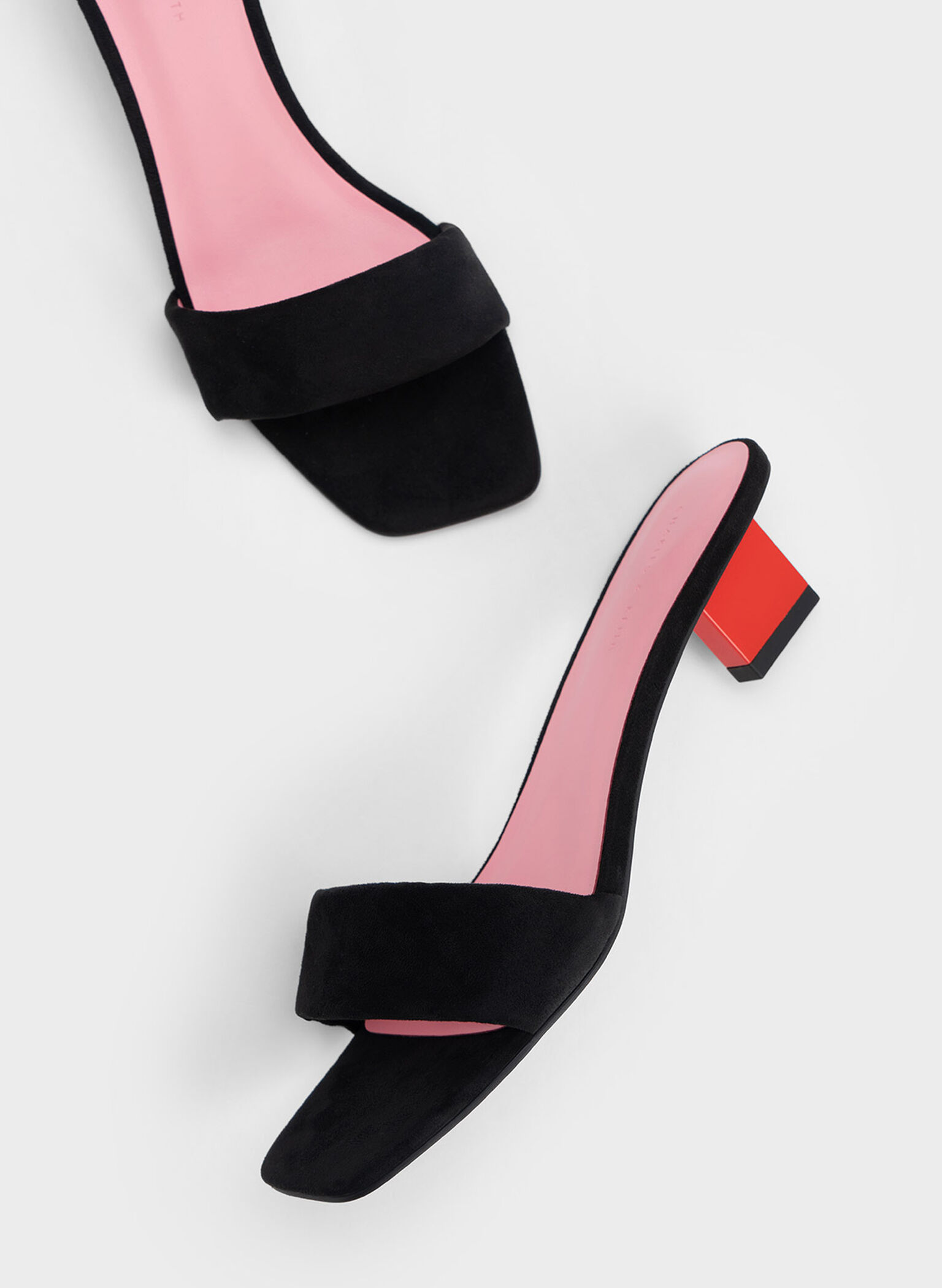 Textured Metallic Blade Heel Sandals, Black Textured, hi-res