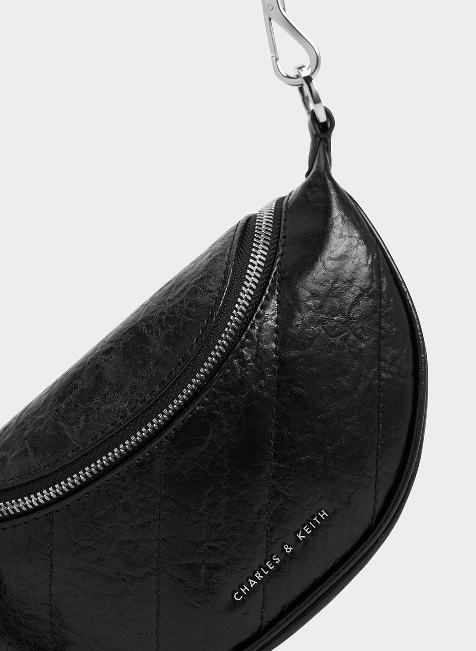 Philomena Half-Moon Crossbody Bag, Noir, hi-res