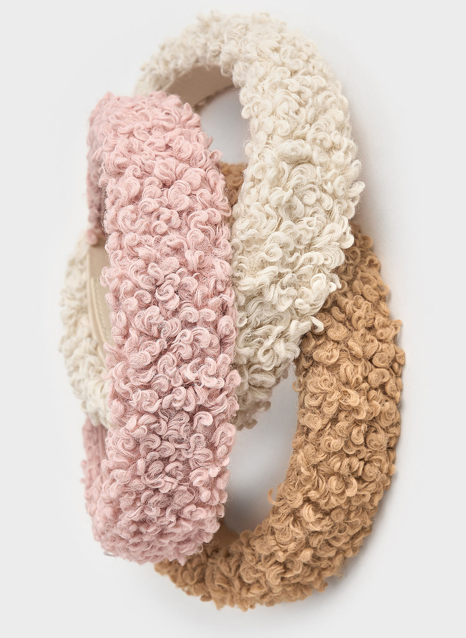 Furry Headband, Chalk, hi-res