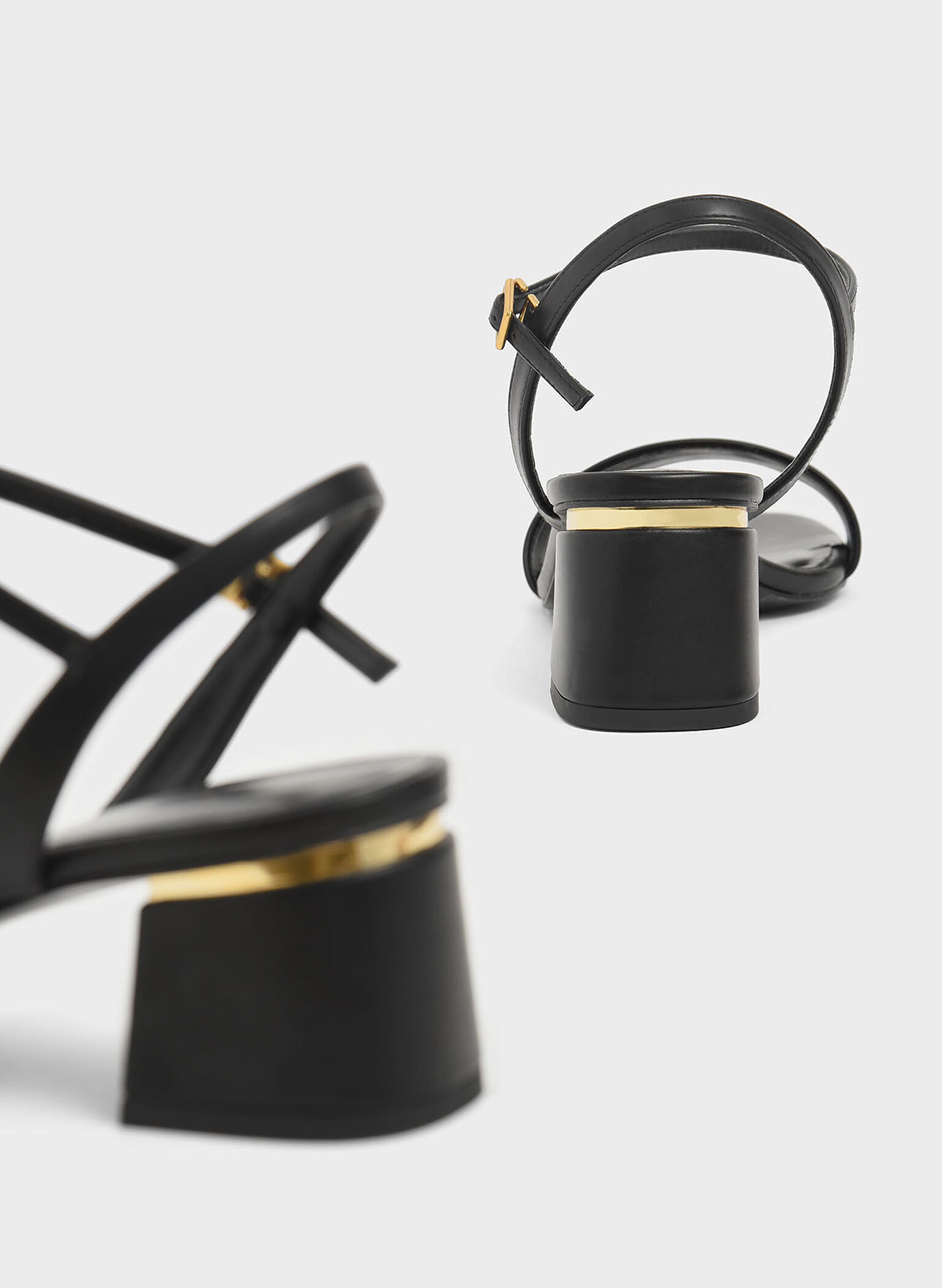 Sylva Block-Heel Sandals, Black, hi-res