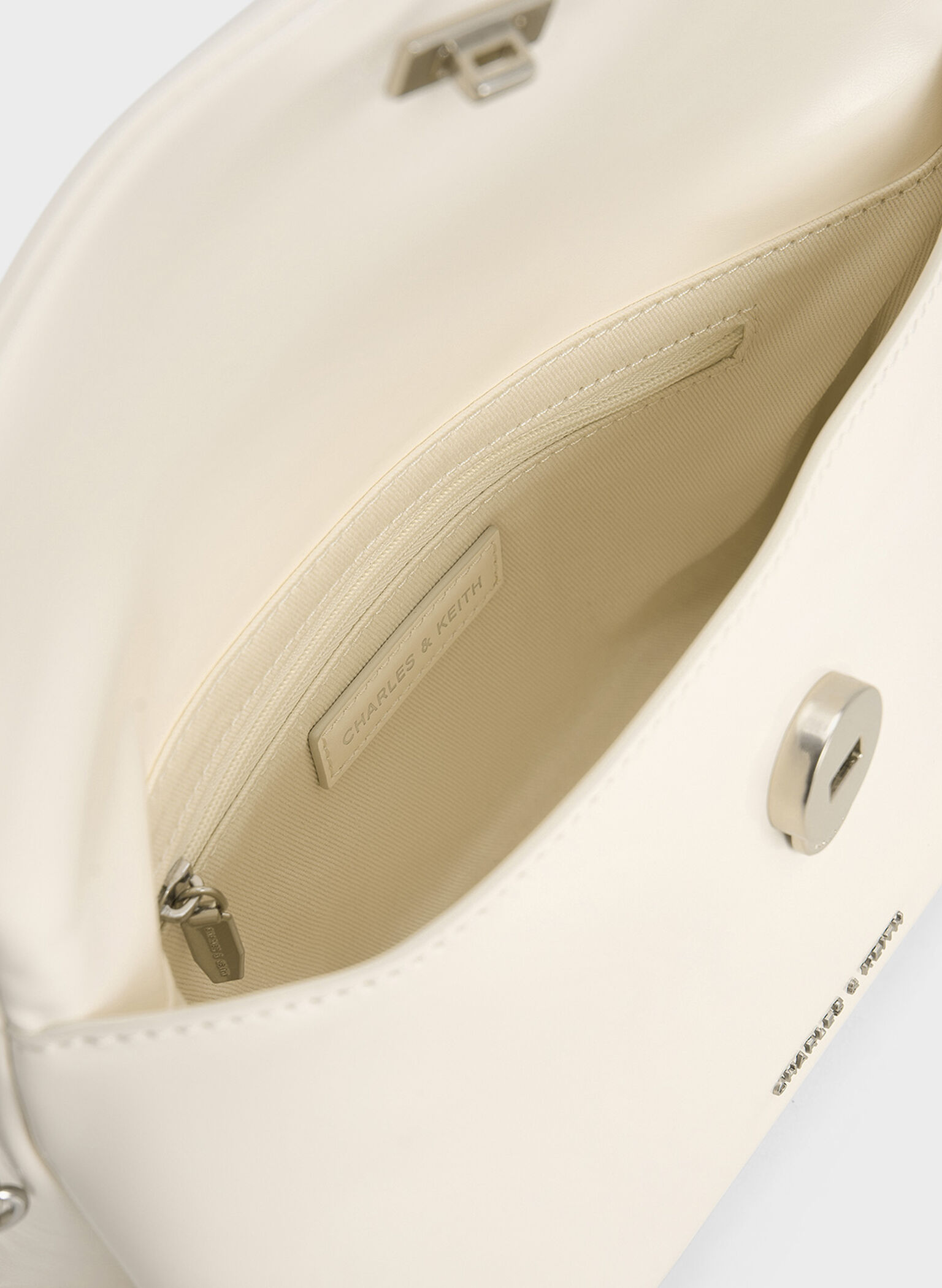 Andromeda Chunky-Chain Top Handle Bag, Cream, hi-res