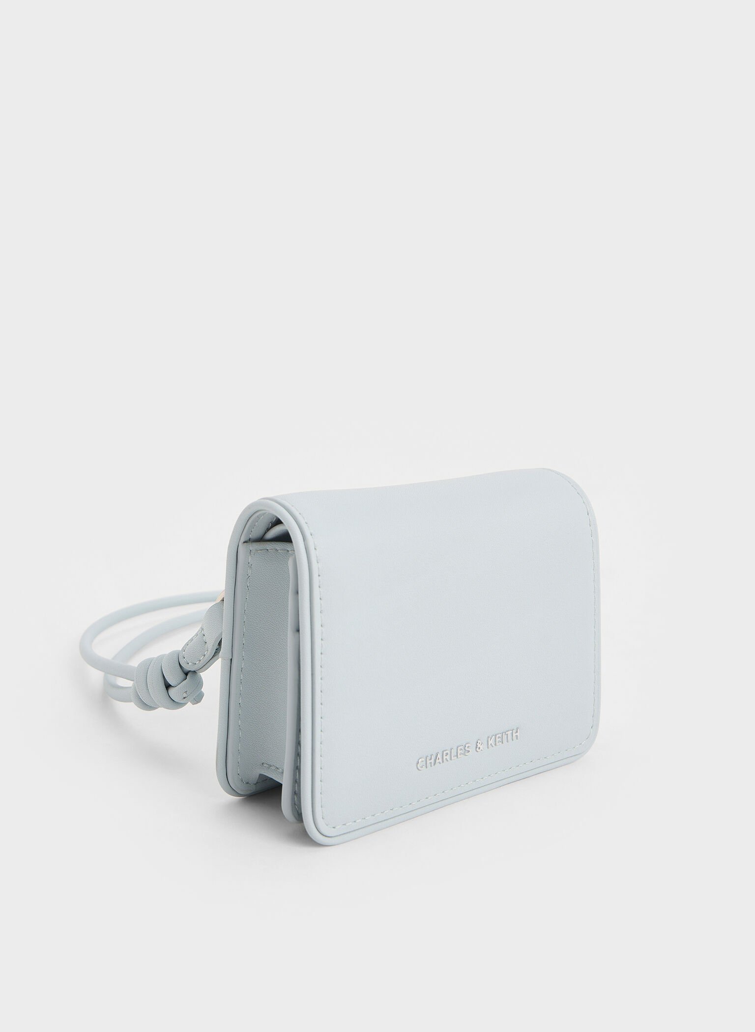 Lyla Knotted-Strap Wallet, Sea Salt Blue, hi-res