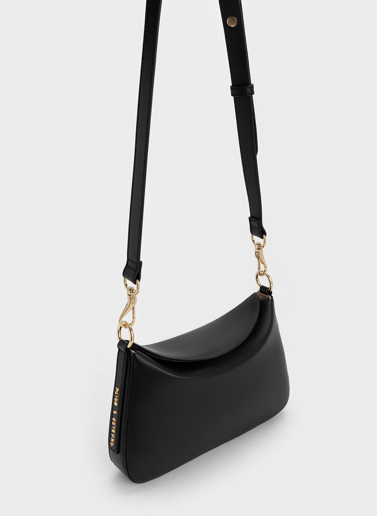 Catena Chain-Handle Bag, Black, hi-res