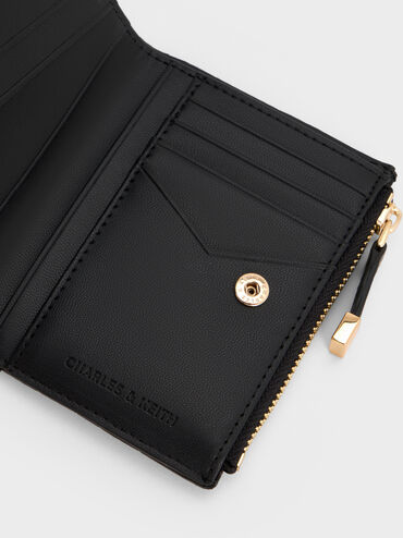 Duo Quilted Small Wallet, Black, hi-res