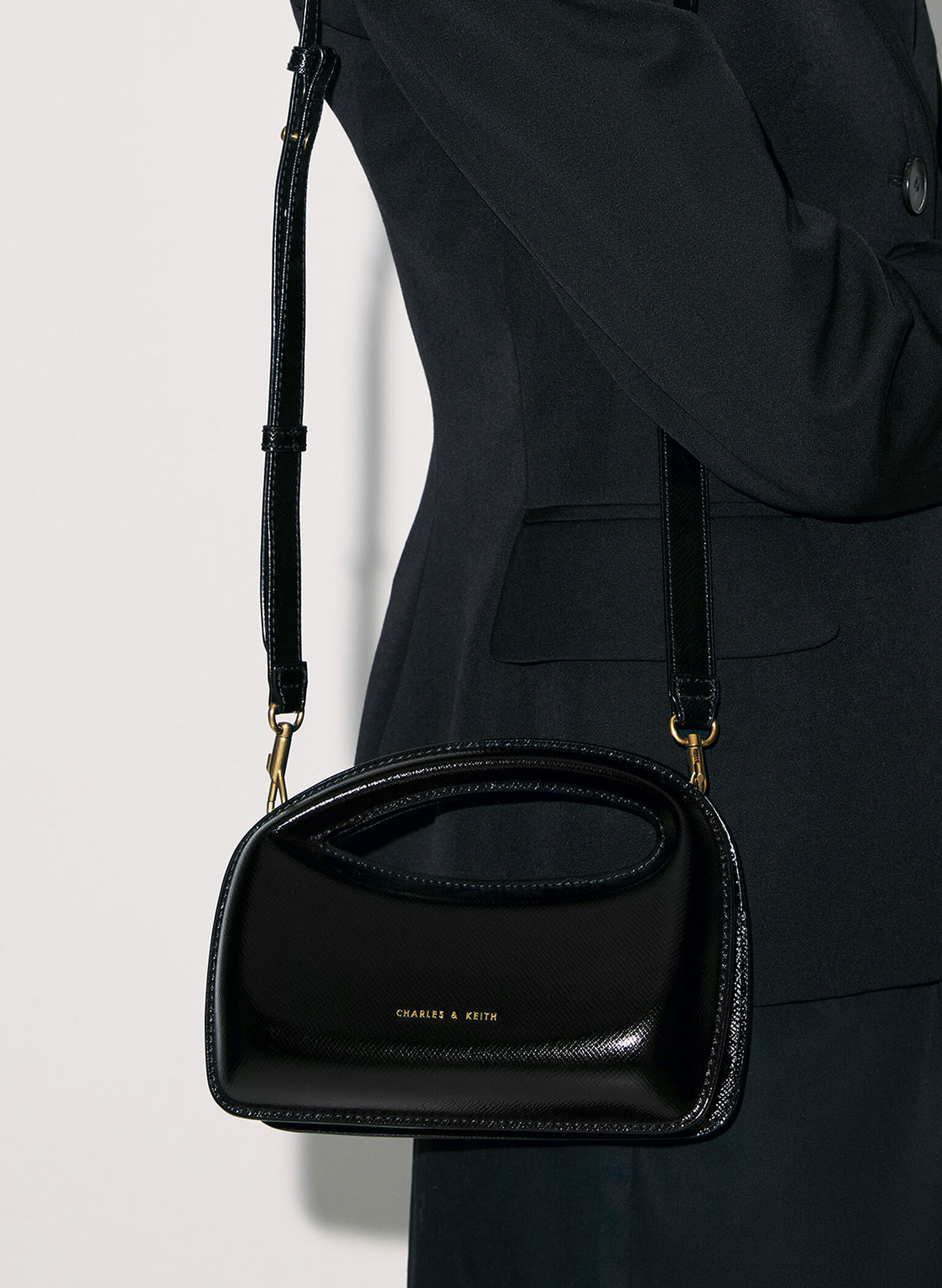 Mini Cocoon Top Handle Bag, Noir, hi-res