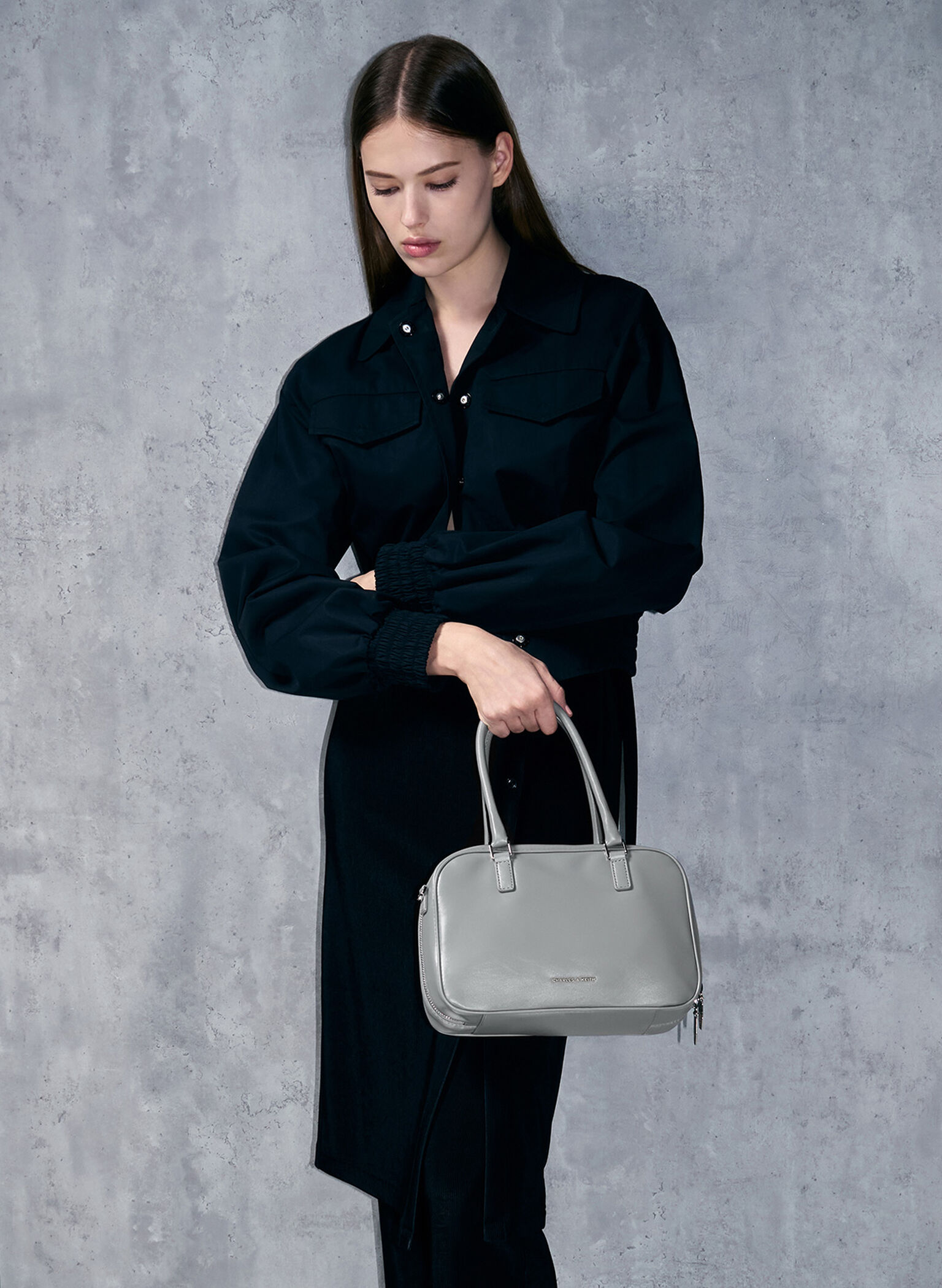 Sianna Bowling Bag, Grey, hi-res