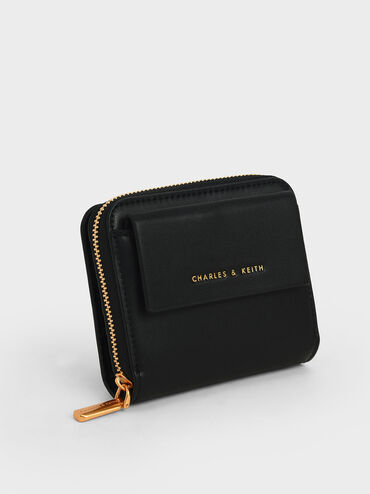 Tribi Front-Pocket Zip-Around Wallet, Black, hi-res