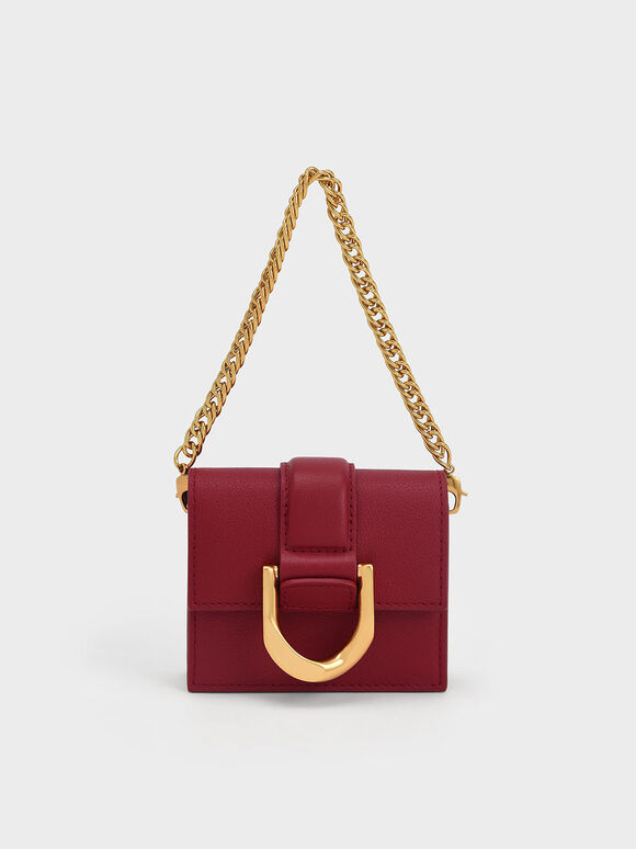 Lunar New Year Collection: Micro Gabine Leather Bag, Red, hi-res