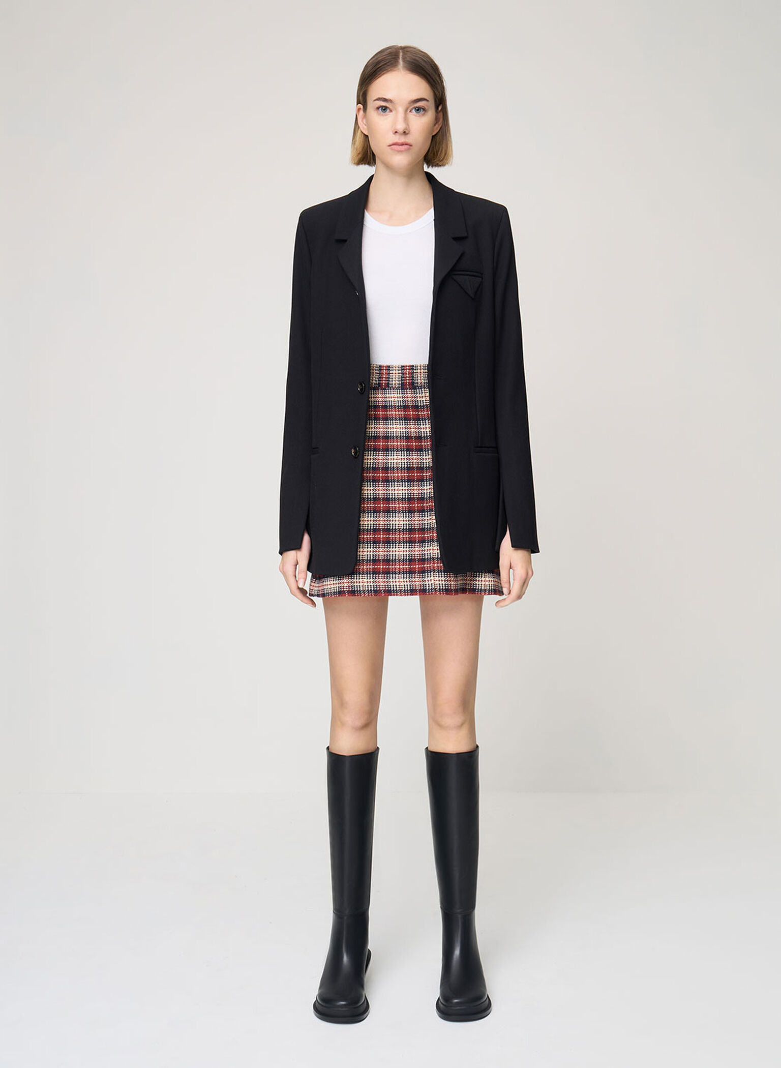 Frida Leather Knee-High Boots, Black, hi-res