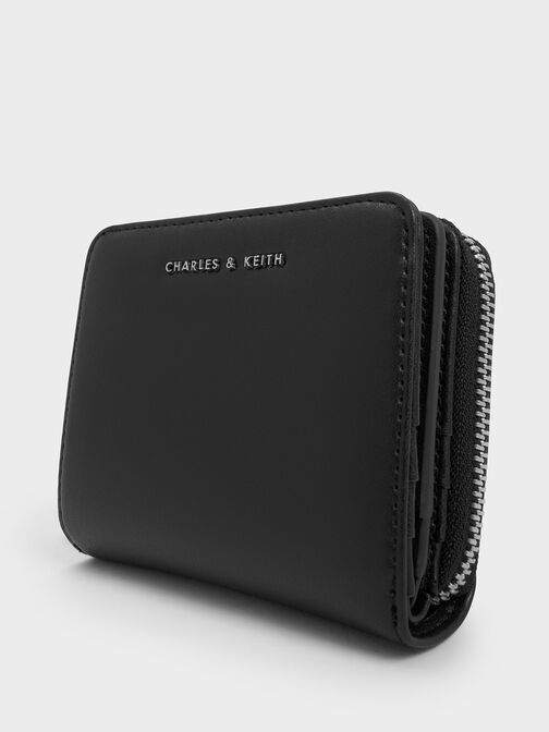 Zip-Around Small Wallet, Noir, hi-res