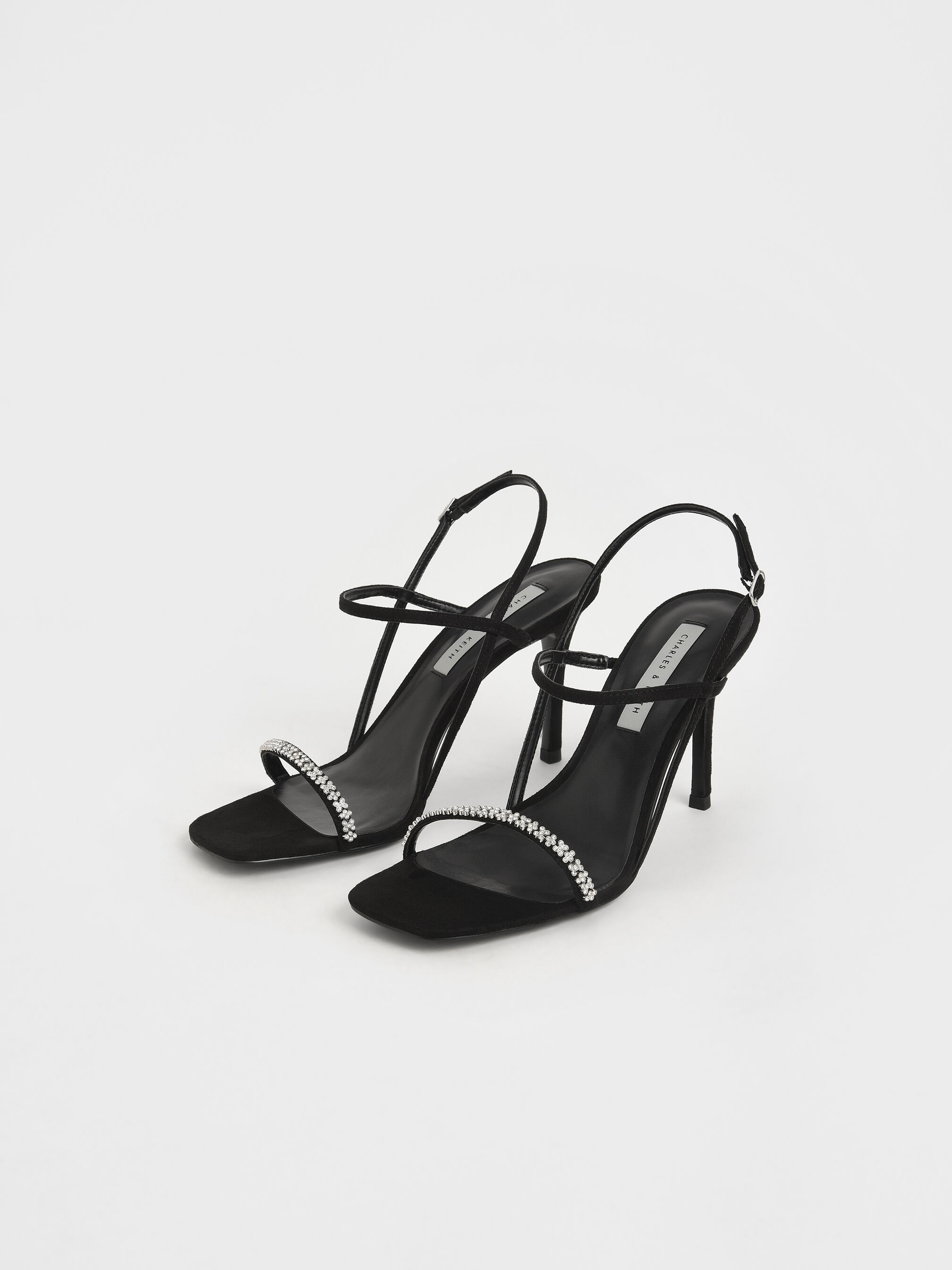 Black strappy sandals best sale zara