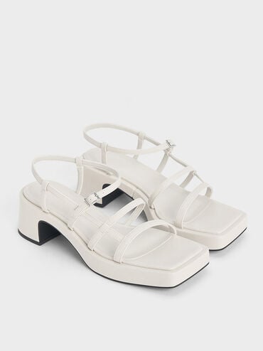 Selene Strappy Sandals, Chalk, hi-res