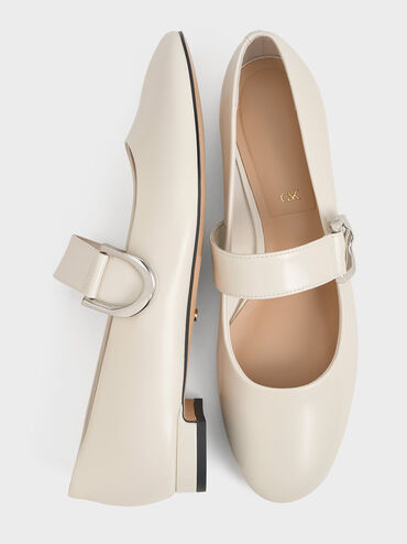 Gabine Leather Mary Janes, White, hi-res