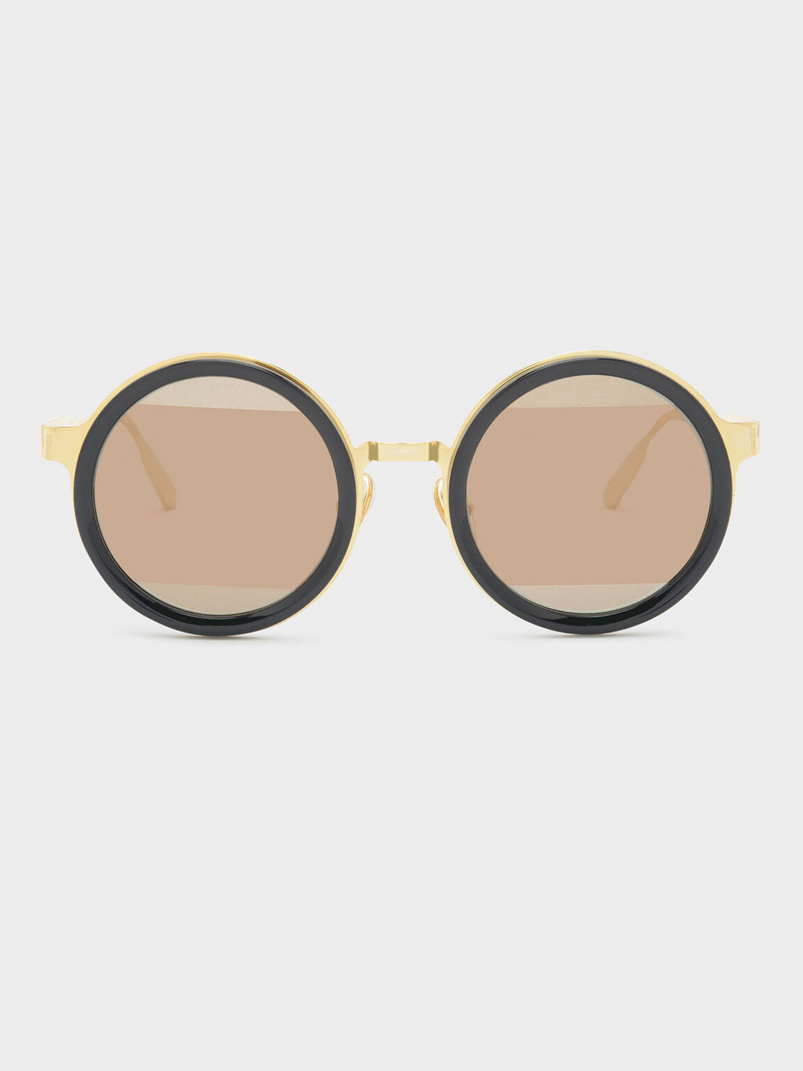 Round Frame Sunglasses, Black, hi-res