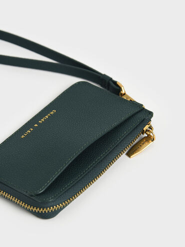 Multi-Slot Wristlet Card Holder, Dark Green, hi-res