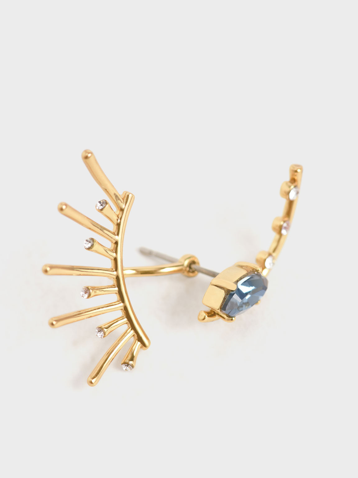 Swarovski® Crystal Stud Earrings, Gold, hi-res