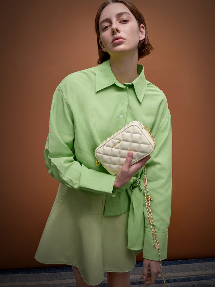 Mini Apfra Quilted Crossbody Bag, Cream, hi-res