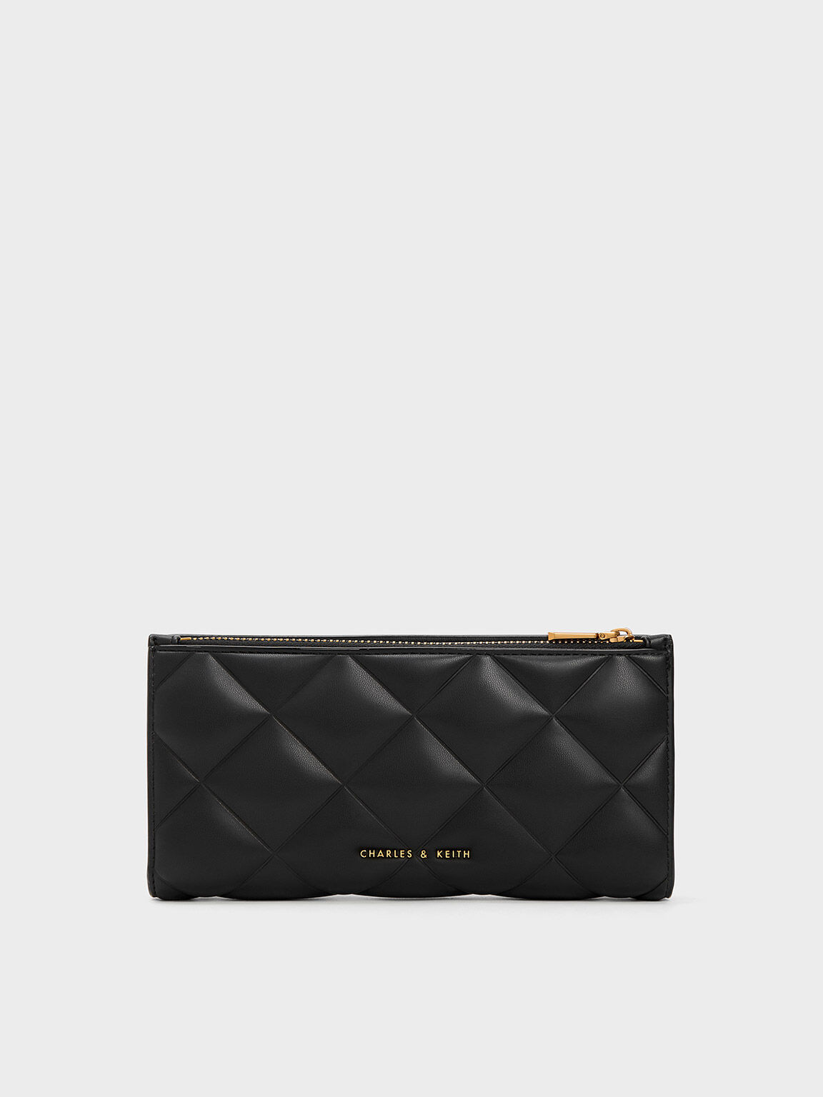 Danika Quilted Long Wallet - Black