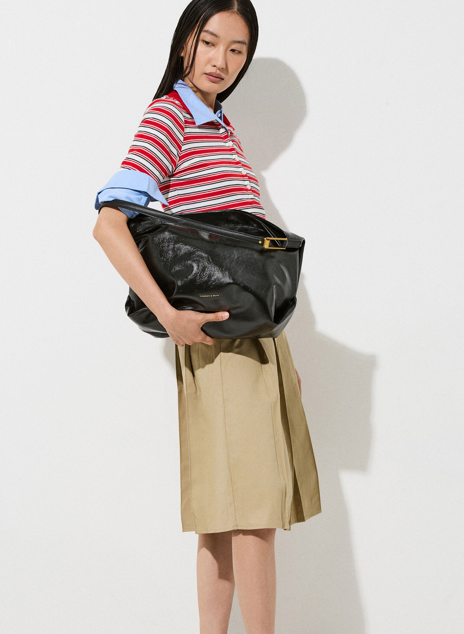 Sianna Slouchy Hobo Bag, Black, hi-res