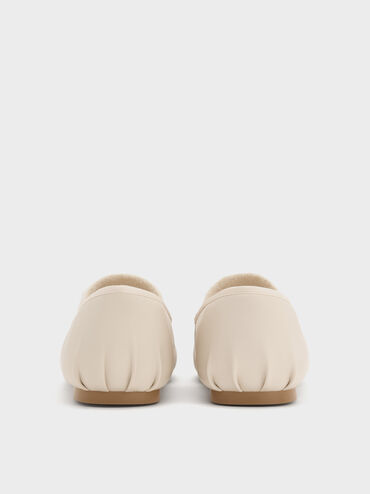 Winona Bow Furry-Strap Mary Jane Flats, Chalk, hi-res