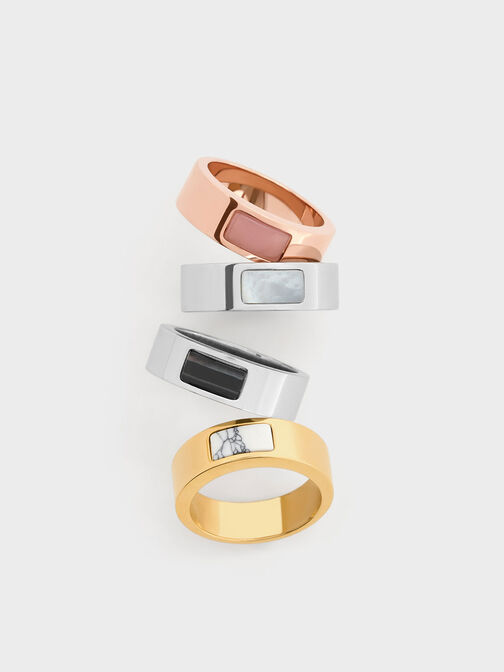 Briar Square Two-Ring Set, Rose Gold, hi-res