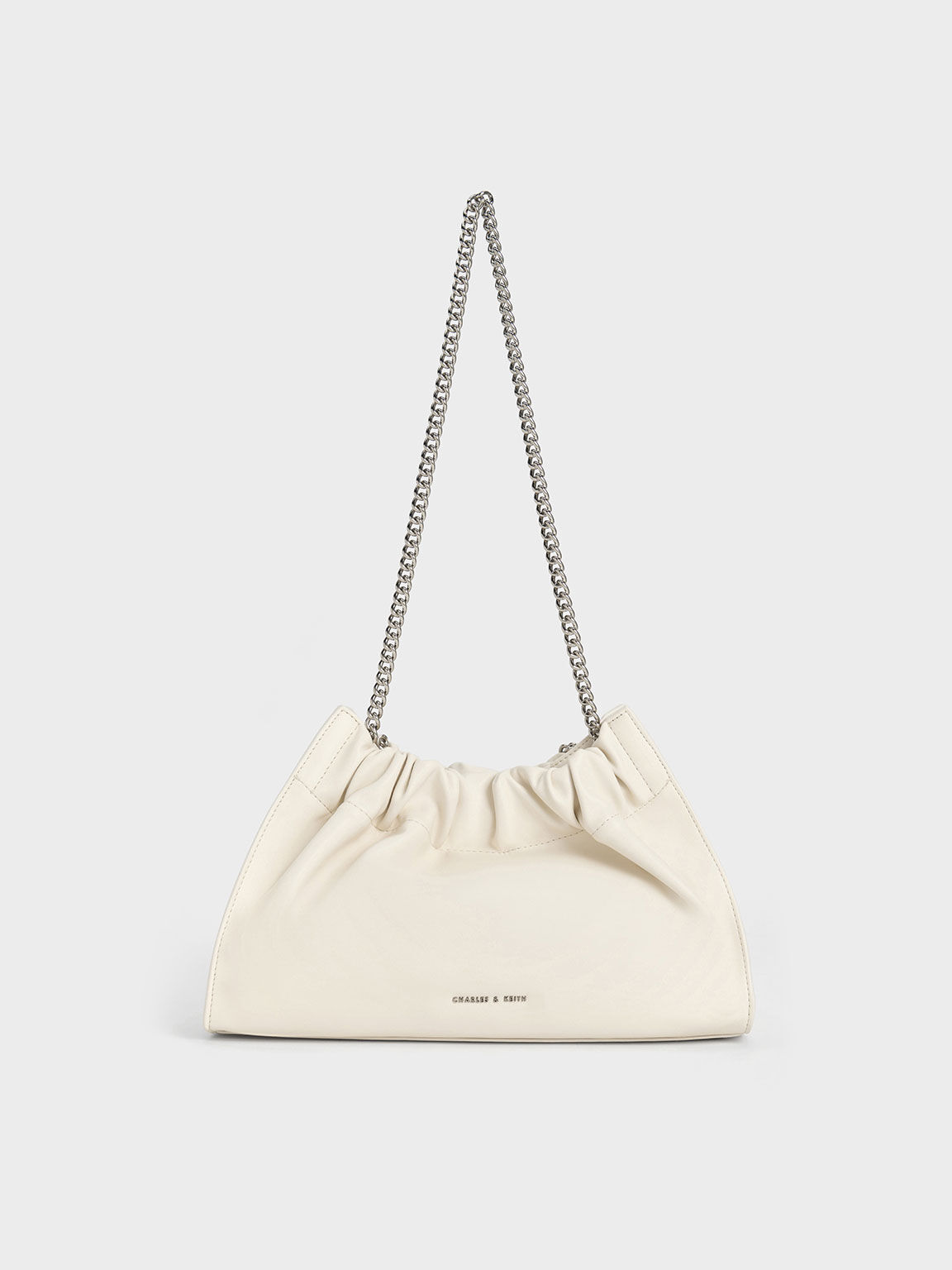Cyrus Slouchy Chain Handle Bag Cream