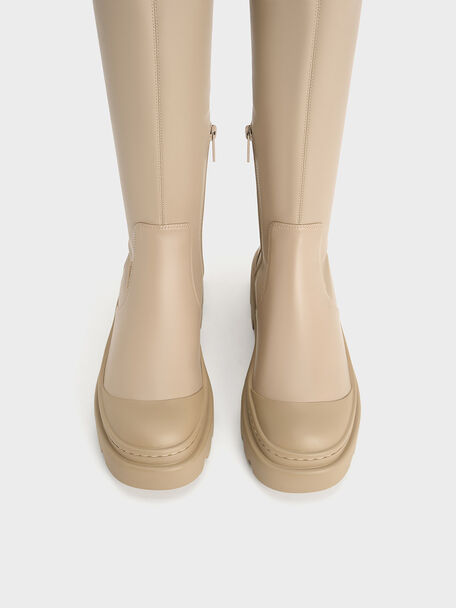 Indra Knee-High Boots, Taupe, hi-res