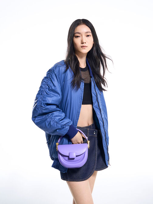 Koa Half-Moon Saddle Bag, Purple, hi-res
