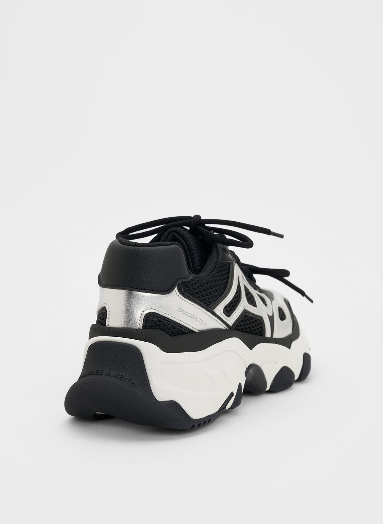 Gaskell Metallic Mesh Chunky Sneakers, Black, hi-res