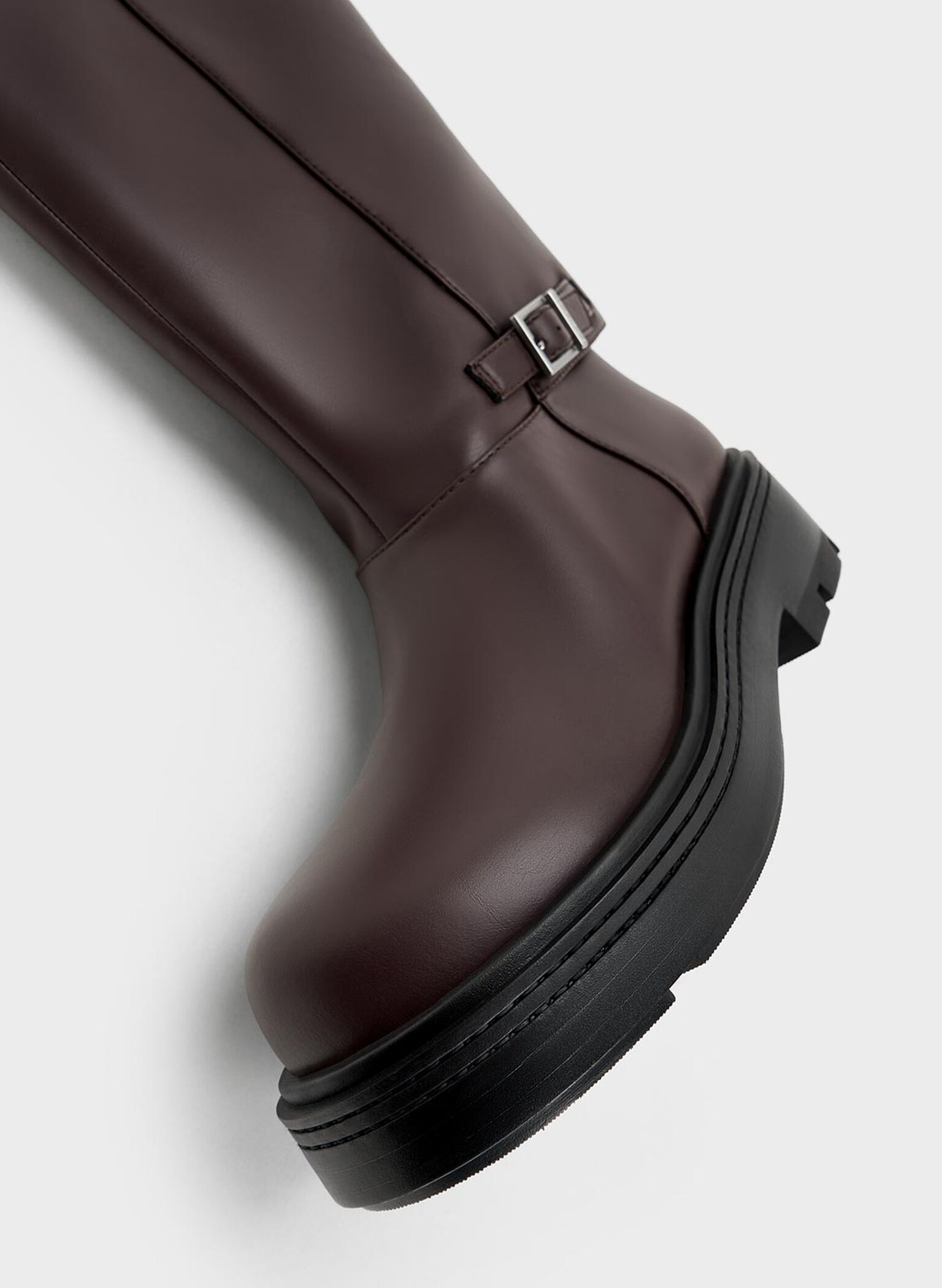 Davis Buckled Fold-Over Boots, Burgundy, hi-res