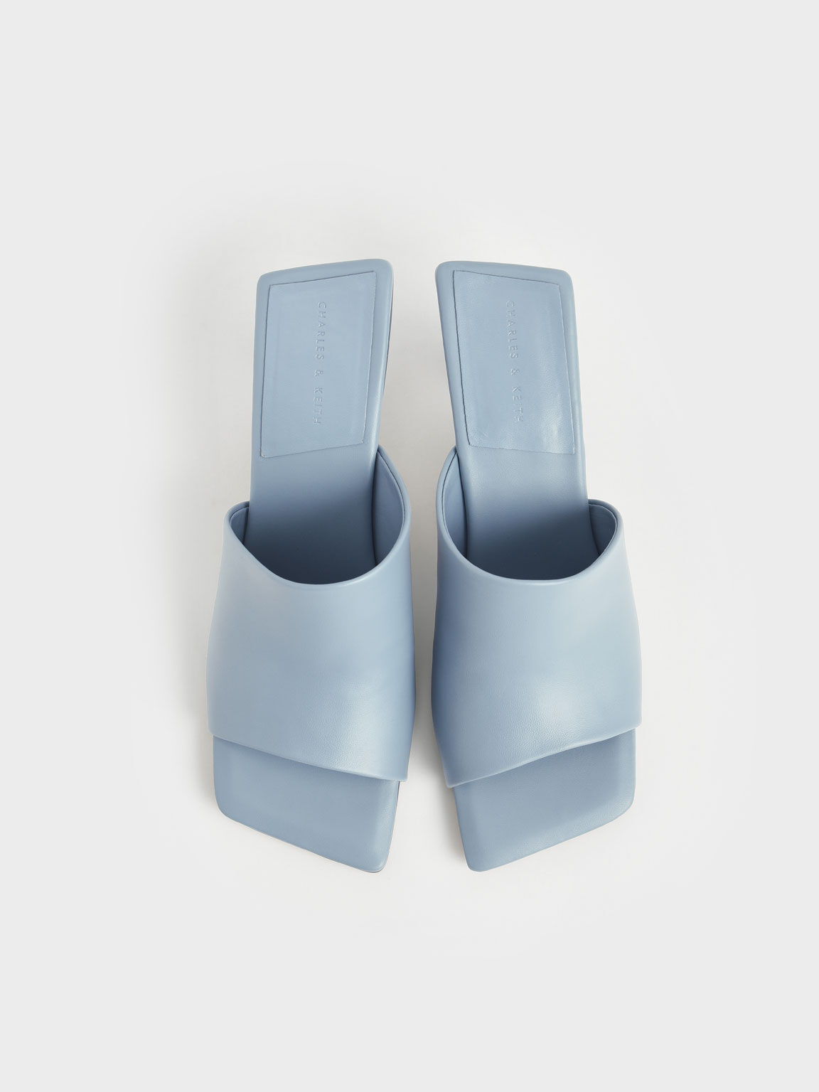 Asymmetric Square Toe Mules, Slate Blue, hi-res