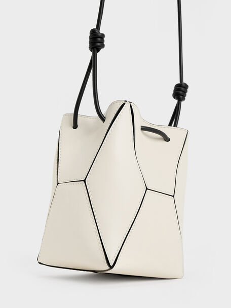 Nasrin Contrast-Trim Panelled Bucket Bag, Multi, hi-res