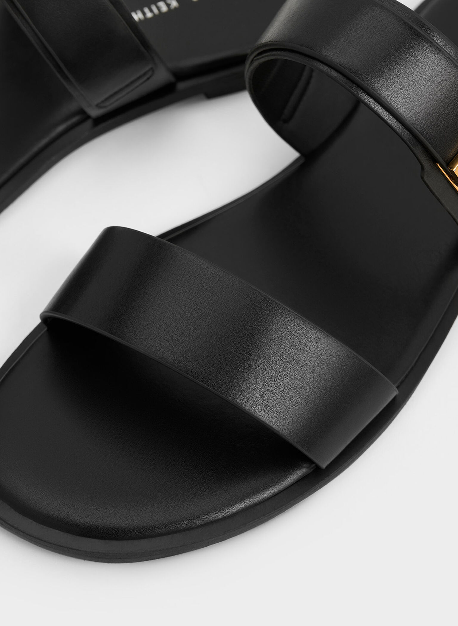 Dove Double-Strap Sandals, Black, hi-res