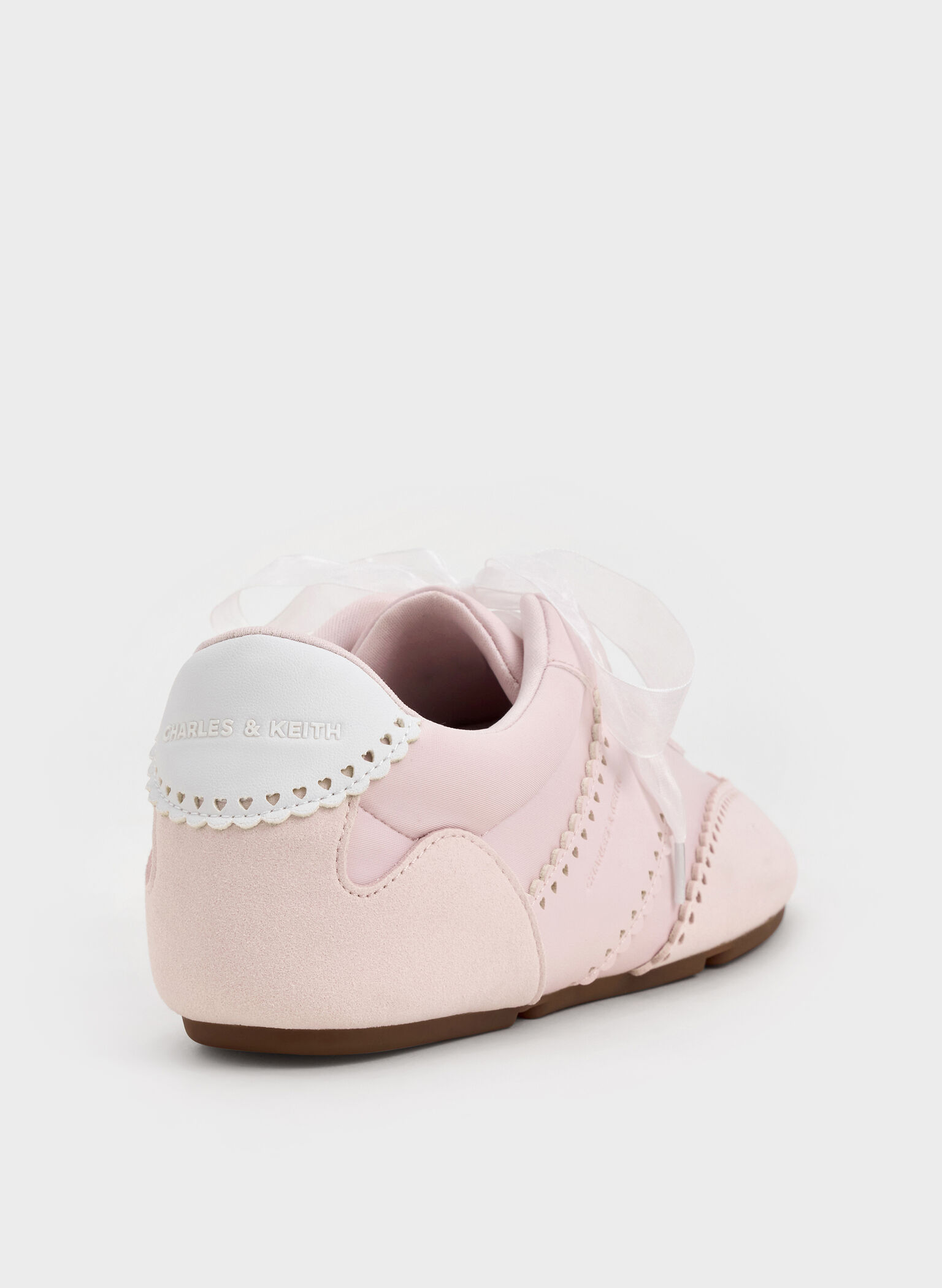Cece Heart Sheer-Lace Sneakers, Light Pink, hi-res