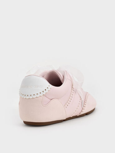 Cece Heart Sheer-Lace Sneakers, Light Pink, hi-res