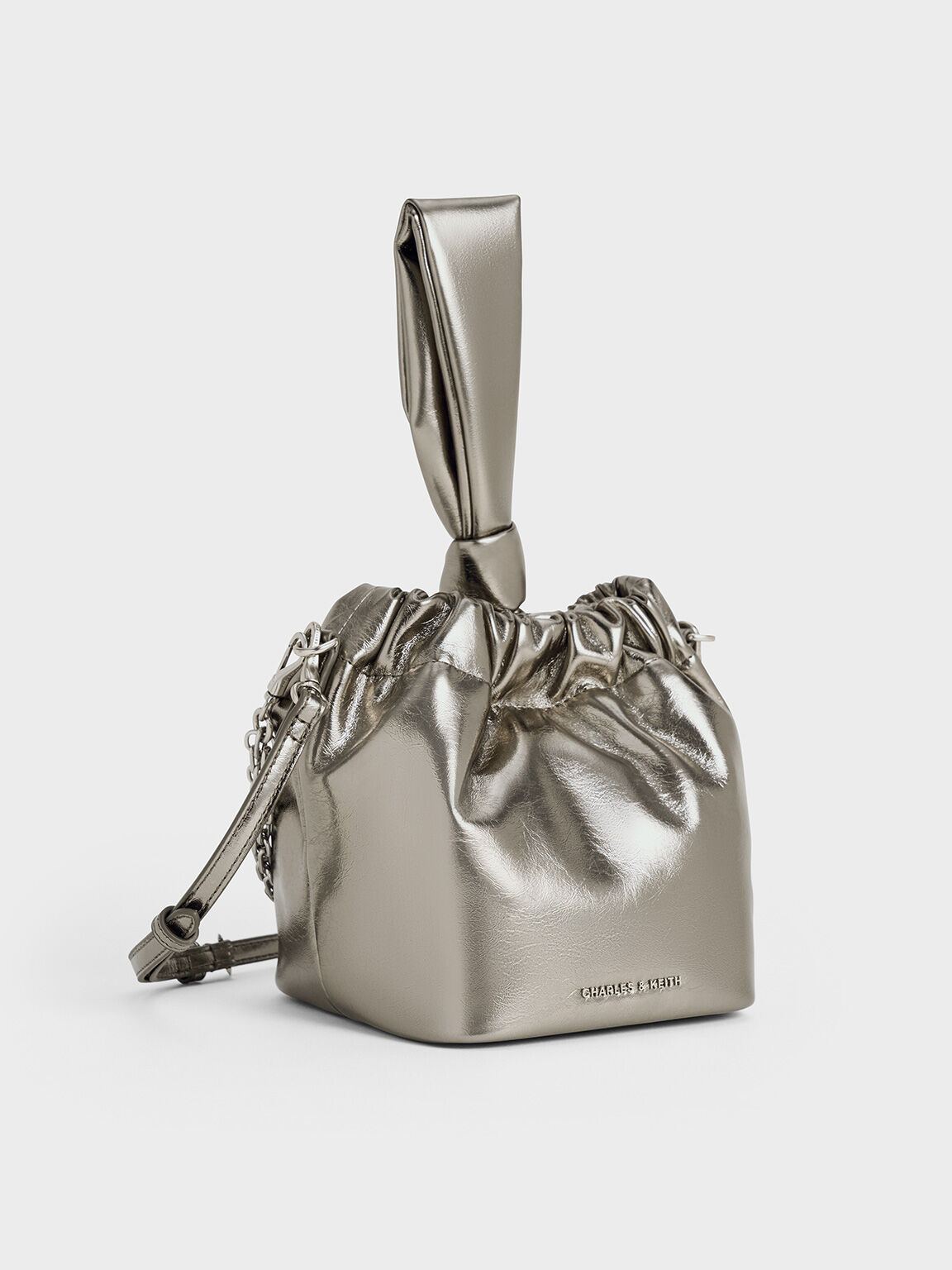 Charles and keith silver bag top