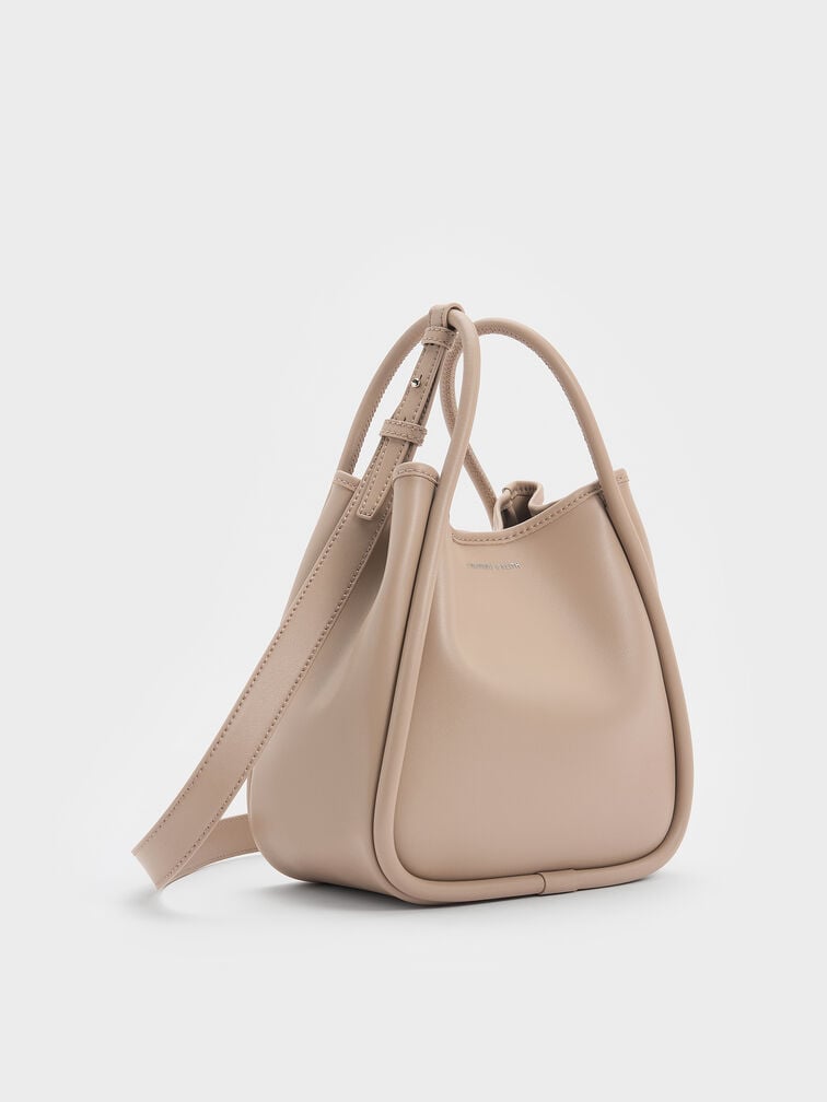 Mini Lyla Tubular Tote Bag, Taupe, hi-res