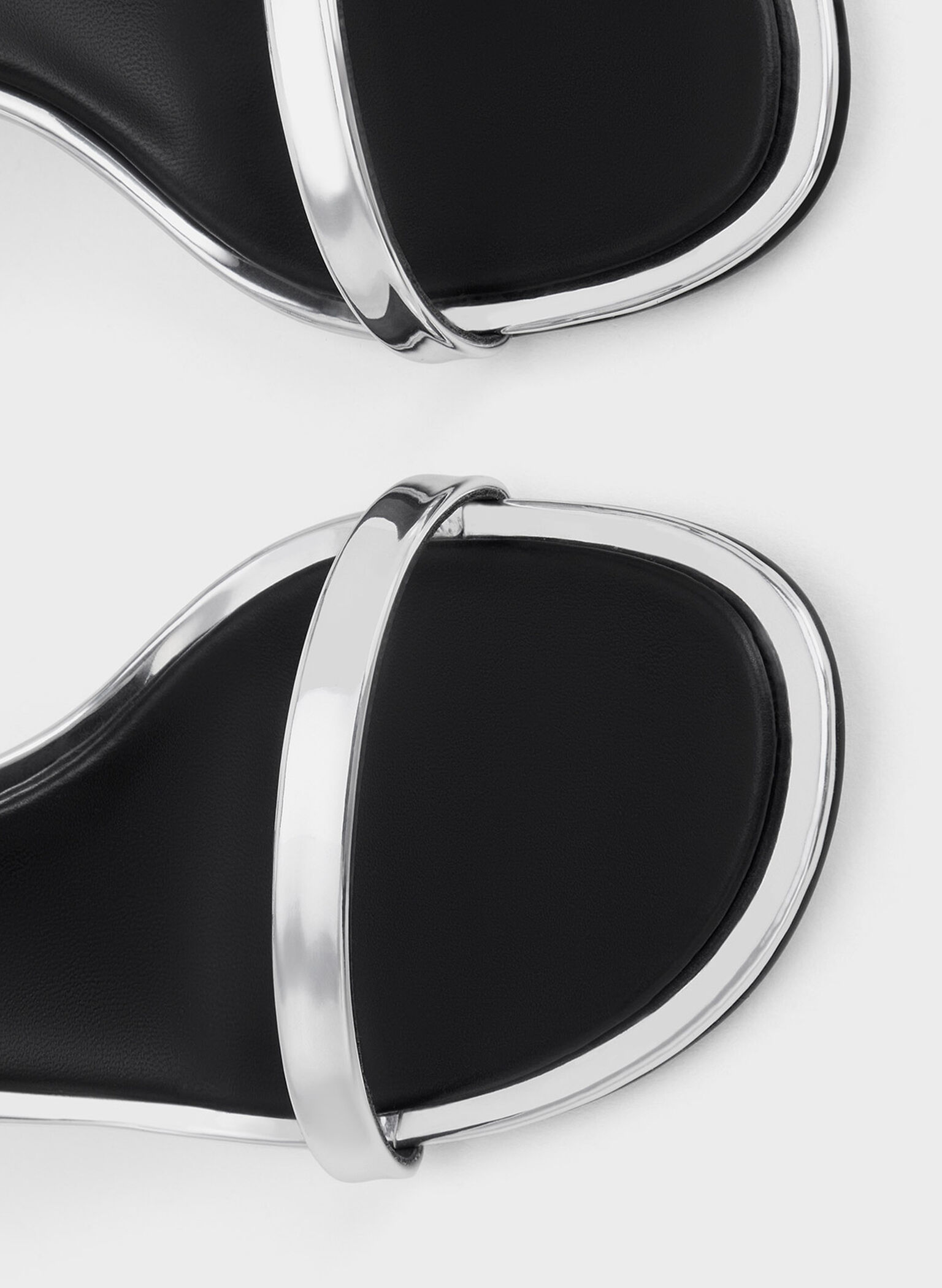 Stiletto-Heel Ankle-Strap Pumps, Silver, hi-res