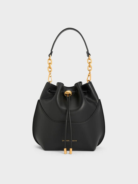 Cassiopeia Bucket Bag, Black, hi-res