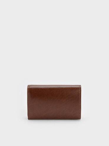 Enola Front Flap Wallet, Dark Brown, hi-res
