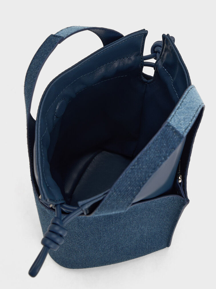 Arlys Denim Bucket Bag, Denim Blue, hi-res