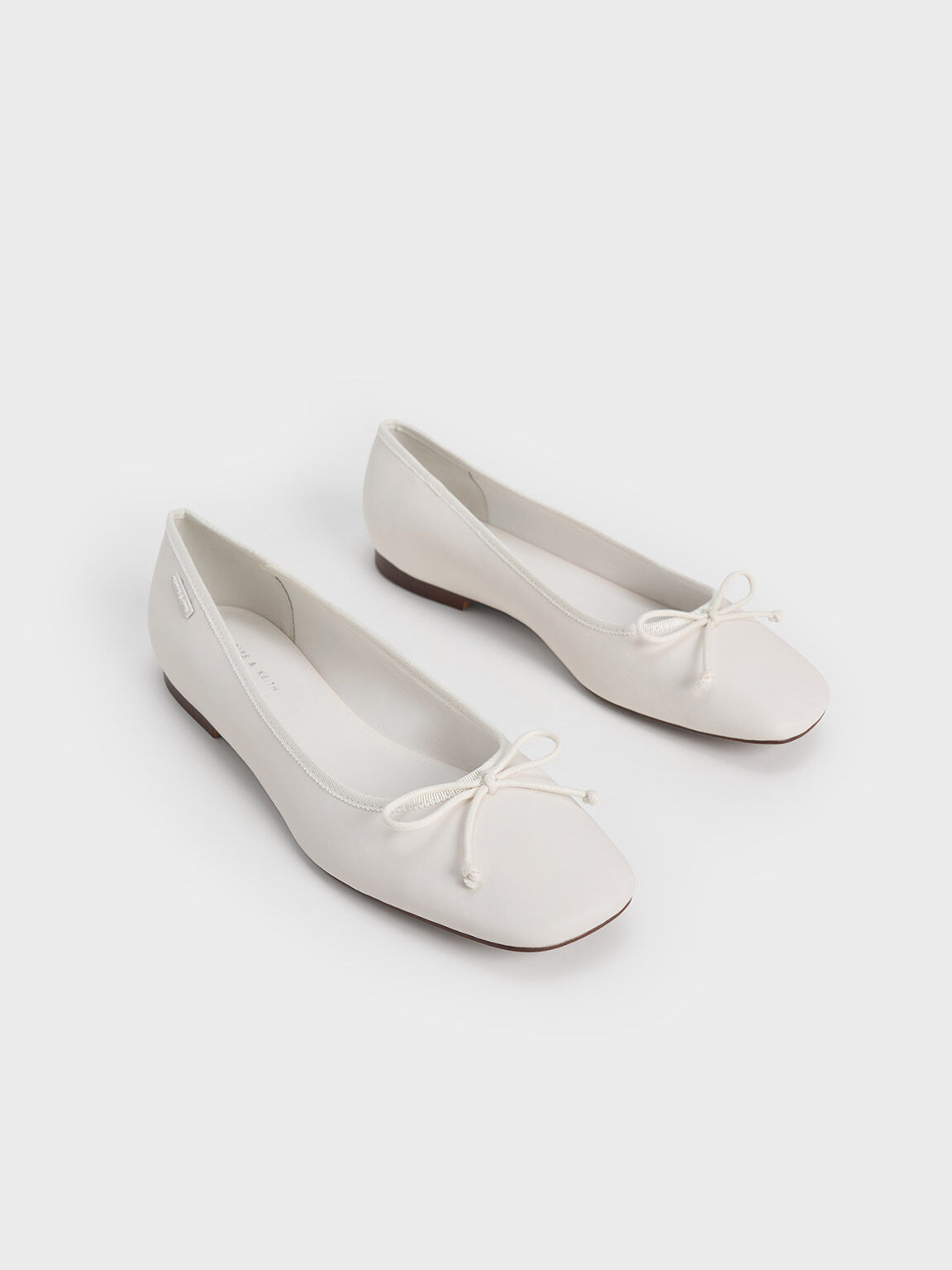 Rhea Bow Ballerinas White