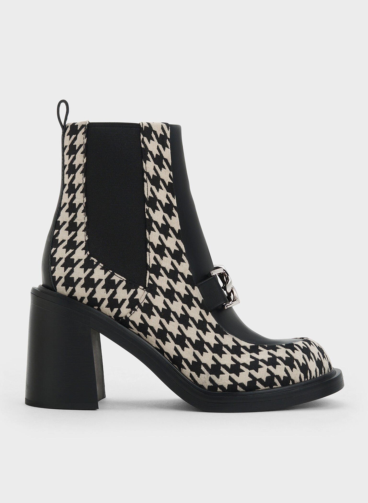 Gabine Houndstooth Block Heel Ankle Boots, Multi, hi-res