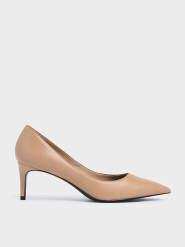 Classic Pointed Toe Pumps, Nude, hi-res