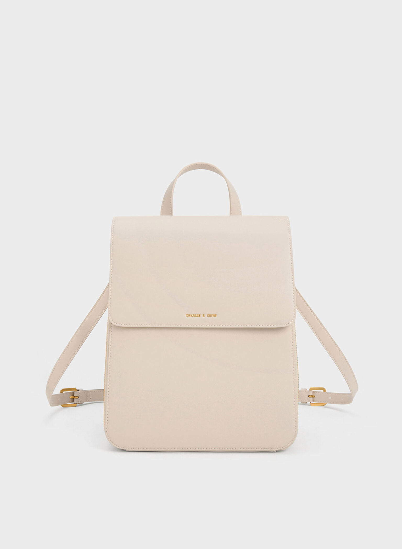 Octavia Front Flap Structured Backpack, Ivory, hi-res