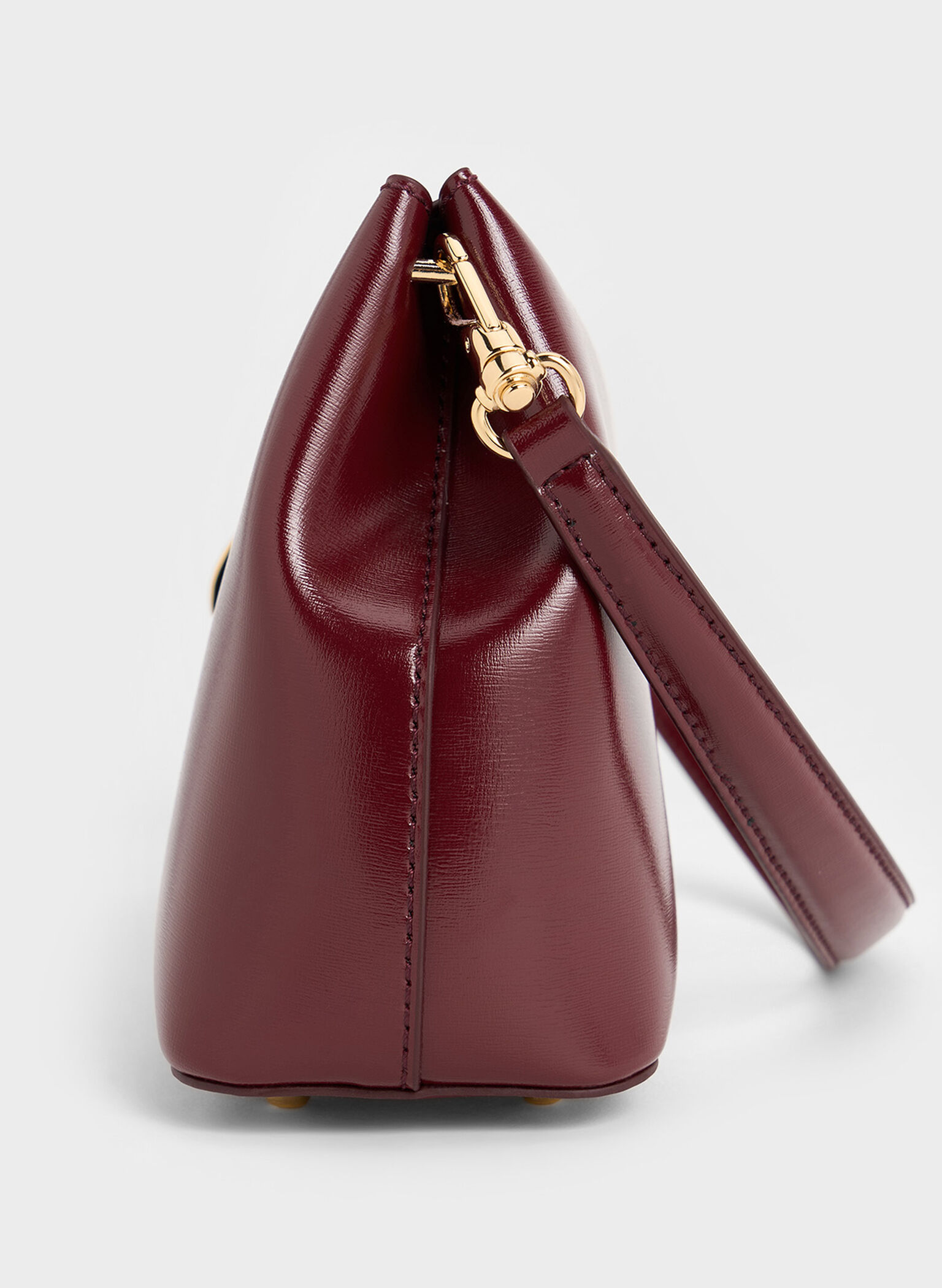Wisteria Metallic-Accent Shoulder Bag, Burgundy, hi-res
